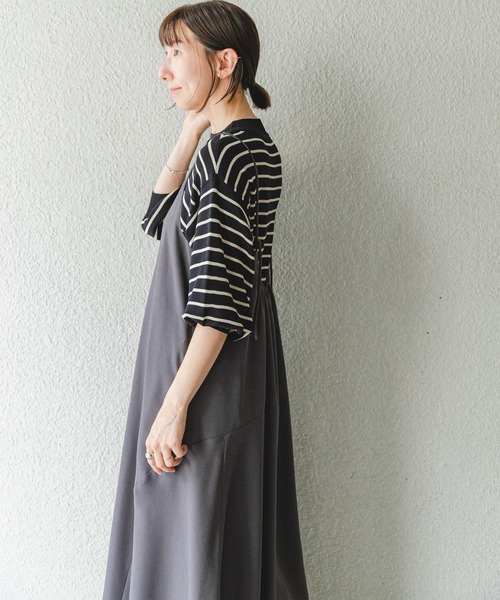 ITEMS URBANRESEARCH（アイテムズ アーバンリサーチ）の「キャミワンピース（ワンピース・レディース・ブラック/チャコールグレー・FREE）」の13枚目の写真