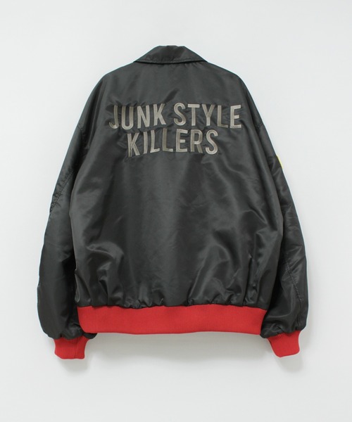 ナリナリナリ　チャンピオン× アトモスラボ　コラボ別注　スタジャン　美中古 Champion x ATMOS LAB REVERSIBLE JACKET NAVY（チャンピオン