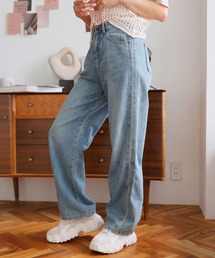 Girly Doll | サイドデザインストレートデニム(デニムパンツ)