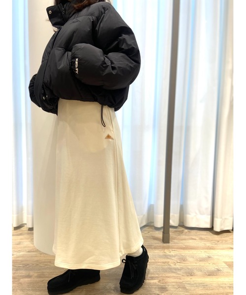 KELTY（ケルティ）の「ワンポイントロゴ トレイルボトムシェル（スカート・レディース・アイボリー/ブラック/ヘザーグレー/ダークグリーン/ネイビー・FREE）」の21枚目の写真