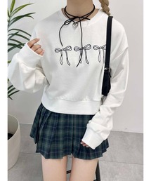 PHILLY | 【PHILLY】リボン刺繍ショートスウェット(スウェット)