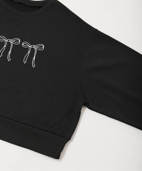 PHILLY（フィリー）の「【PHILLY】リボン刺繍ショートスウェット（スウェット・レディース・ブラック/ホワイト/グレー・FREE）」の14枚目の写真