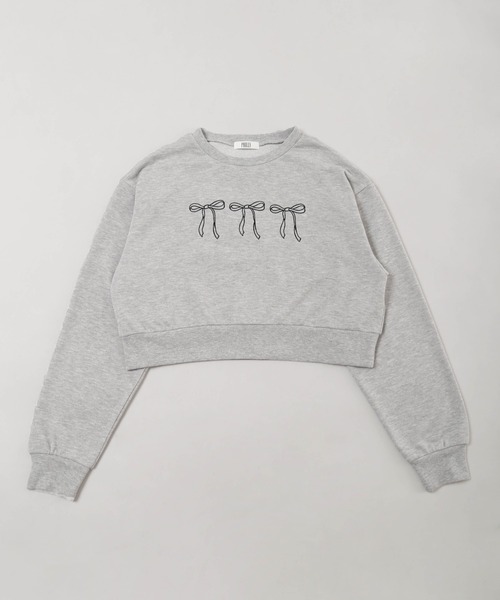 PHILLY（フィリー）の「【PHILLY】リボン刺繍ショートスウェット（スウェット・レディース・ブラック/ホワイト/グレー・FREE）」の11枚目の写真