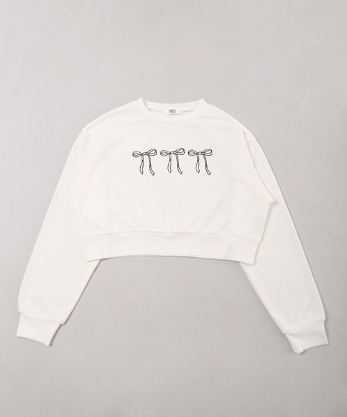 PHILLY（フィリー）の「【PHILLY】リボン刺繍ショートスウェット（スウェット・レディース・ブラック/ホワイト/グレー・FREE）」の16枚目の写真