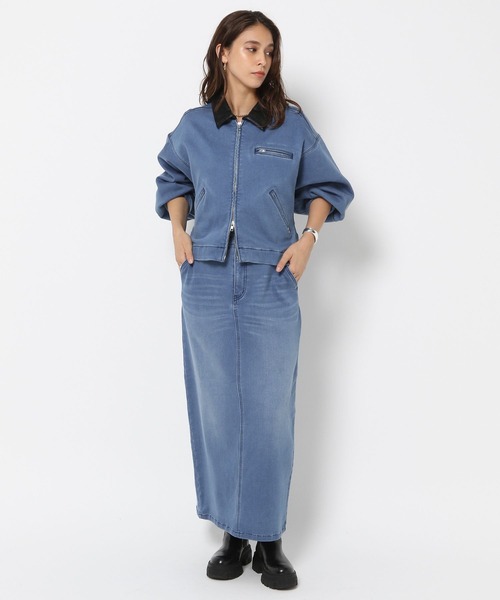 HEREIAM（ヘレイアム）の「【HEREIAM】アスレチックデニムナロースカート（デニムスカート・レディース・ブラック/インディゴブルー・MEDIUM/SMALL）」の18枚目の写真