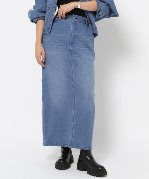 HEREIAM（ヘレイアム）の「【HEREIAM】アスレチックデニムナロースカート（デニムスカート・レディース・ブラック/インディゴブルー・MEDIUM/SMALL）」の17枚目の写真