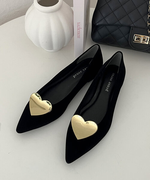 prose verse(プロズヴェール)の「2wayメタルハートパンプス(パンプス・レディース・ブラウン/ブラック系その他/ブラック・X-LARGE/LARGE/MEDIUM/SMALL)」の2枚目の写真