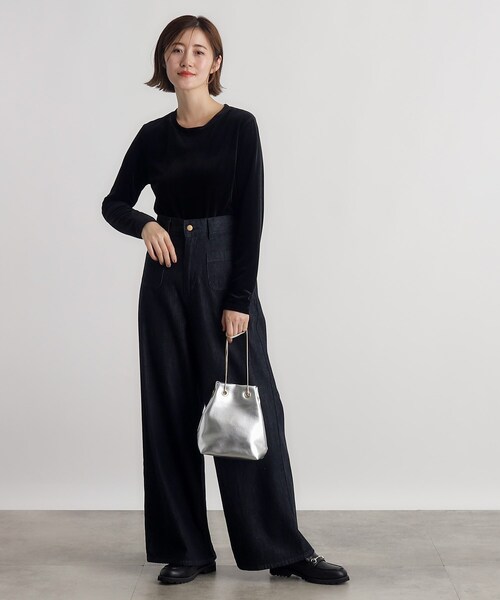 grove（グローブ）の「◆シアーカットベロアロンT（Tシャツ/カットソー・レディース・ブラック/ダークオリーブ・02/01/03/04/05）」の15枚目の写真