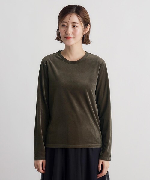 COUDRE ベロアクロップドロンT セール】シアーカットベロアロンT（Tシャツ/カットソー）｜grove