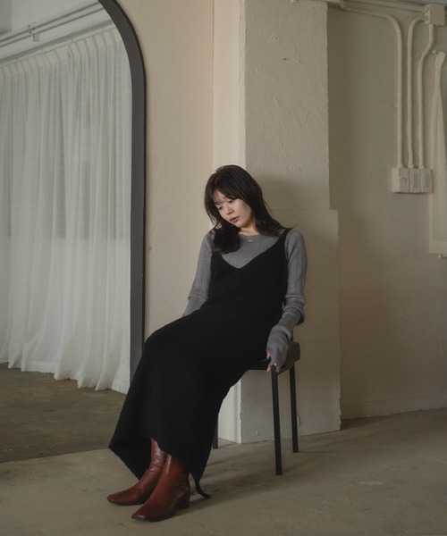 mideal（マイディール）の「long sleeve rib knit / ロング