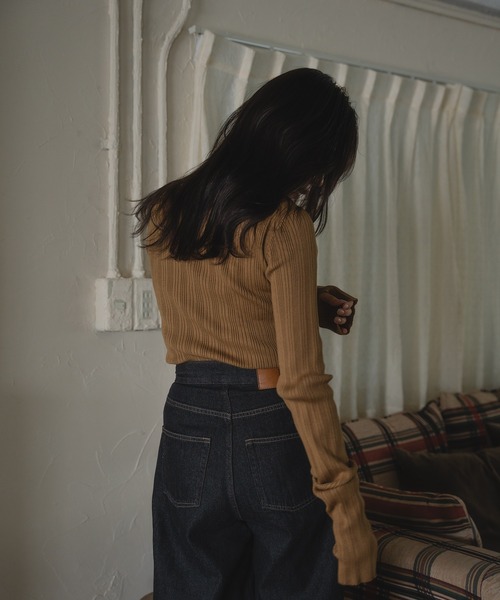mideal（マイディール）の「long sleeve rib knit / ロング