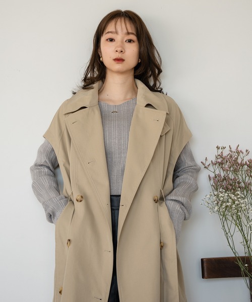 long sleeve rib knit / ロングスリーブリブニット（ニット