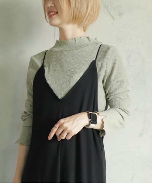 BITTOKO（ビットコ）の「定番インナーTシャツ（Tシャツ/カットソー・レディース・カーキ/ブラック/ホワイト・LARGE/MEDIUM）」の3枚目の写真