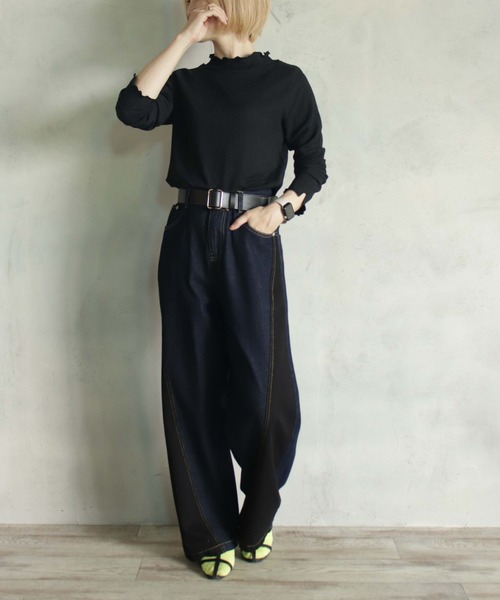 BITTOKO（ビットコ）の「定番インナーTシャツ（Tシャツ/カットソー・レディース・カーキ/ブラック/ホワイト・LARGE/MEDIUM）」の4枚目の写真