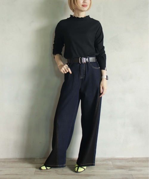 BITTOKO（ビットコ）の「定番インナーTシャツ（Tシャツ/カットソー・レディース・カーキ/ブラック/ホワイト・LARGE/MEDIUM）」の5枚目の写真