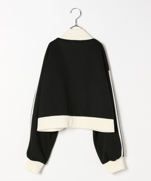 GLOBAL WORK（グローバルワーク）の「ショートトラックジャケット/137691（ジャージ・キッズ・アイボリー/ブラック・160cm/150cm/140cm/130cm）」の9枚目の写真