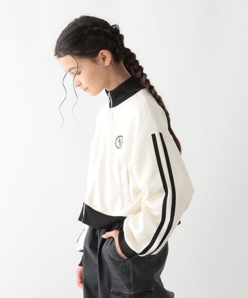 GLOBAL WORK（グローバルワーク）の「ショートトラックジャケット/137691（ジャージ・キッズ・アイボリー/ブラック・160cm/150cm/140cm/130cm）」の16枚目の写真