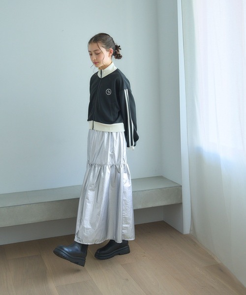 GLOBAL WORK（グローバルワーク）の「ショートトラックジャケット/137691（ジャージ・キッズ・アイボリー/ブラック・160cm/150cm/140cm/130cm）」の17枚目の写真