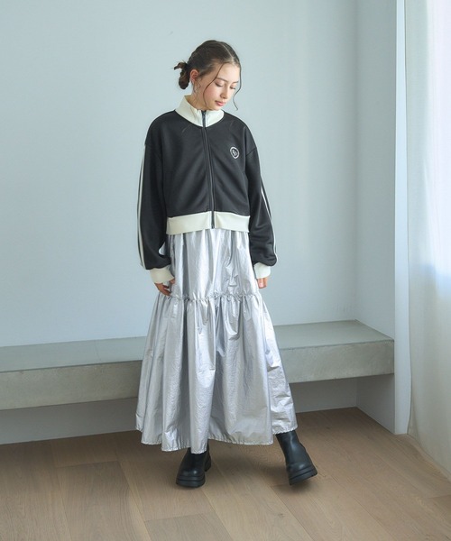 GLOBAL WORK（グローバルワーク）の「ショートトラックジャケット/137691（ジャージ・キッズ・アイボリー/ブラック・160cm/150cm/140cm/130cm）」の18枚目の写真