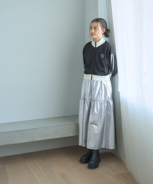 GLOBAL WORK（グローバルワーク）の「ショートトラックジャケット/137691（ジャージ・キッズ・アイボリー/ブラック・160cm/150cm/140cm/130cm）」の19枚目の写真