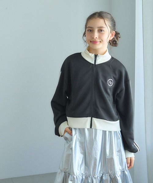 GLOBAL WORK（グローバルワーク）の「ショートトラックジャケット/137691（ジャージ・キッズ・アイボリー/ブラック・160cm/150cm/140cm/130cm）」の20枚目の写真