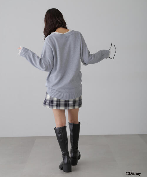 FREE'S MART(フリーズマート)の「〈ディズニーコレクション〉サガラワッペンニットカーディガン(カーディガン/ボレロ・レディース・グレー/ホワイト・FREE)」の15枚目の写真
