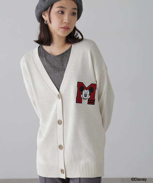 FREE'S MART(フリーズマート)の「〈ディズニーコレクション〉サガラワッペンニットカーディガン(カーディガン/ボレロ・レディース・グレー/ホワイト・FREE)」の19枚目の写真