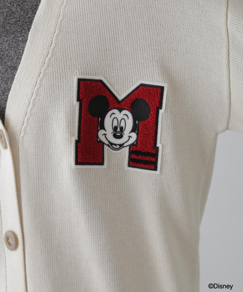 FREE'S MART(フリーズマート)の「〈ディズニーコレクション〉サガラワッペンニットカーディガン(カーディガン/ボレロ・レディース・グレー/ホワイト・FREE)」の3枚目の写真