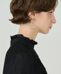 GRACE CONTINENTAL | ラインデザインフープピアス(ピアス（両耳用）)