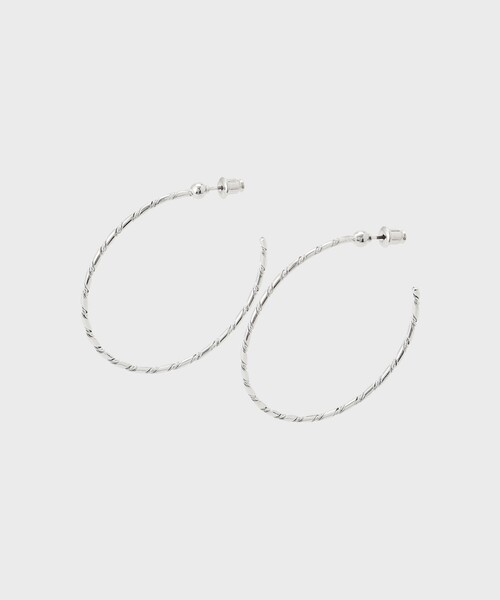 GRACE CONTINENTAL（グレースコンチネンタル）の「ラインデザインフープピアス（ピアス（両耳用）・レディース・シルバー/ゴールド・FREE）」の8枚目の写真