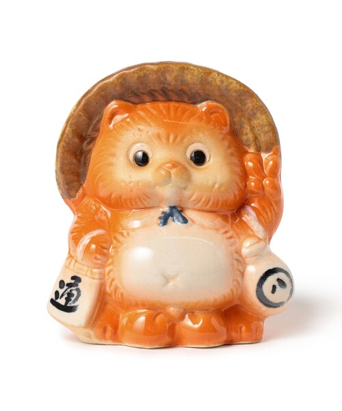 BEAMS JAPAN（ビームス　ジャパン）の「【別注】信楽焼 たぬき 貯金箱（インテリア雑貨・レディース・ネイビー/オレンジ・ONE SIZE）」の3枚目の写真