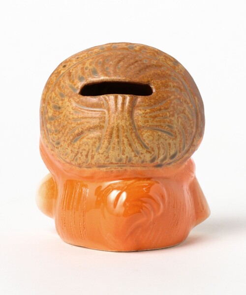 BEAMS JAPAN（ビームス　ジャパン）の「【別注】信楽焼 たぬき 貯金箱（インテリア雑貨・レディース・ネイビー/オレンジ・ONE SIZE）」の4枚目の写真