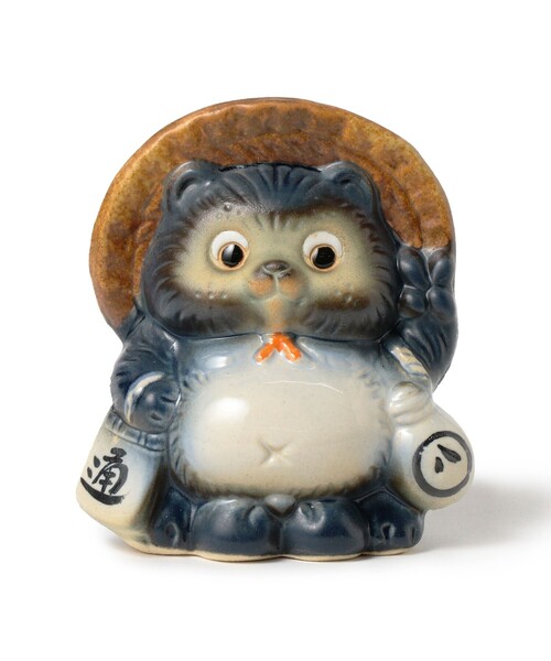 BEAMS JAPAN（ビームス　ジャパン）の「【別注】信楽焼 たぬき 貯金箱（インテリア雑貨・レディース・ネイビー/オレンジ・ONE SIZE）」の8枚目の写真