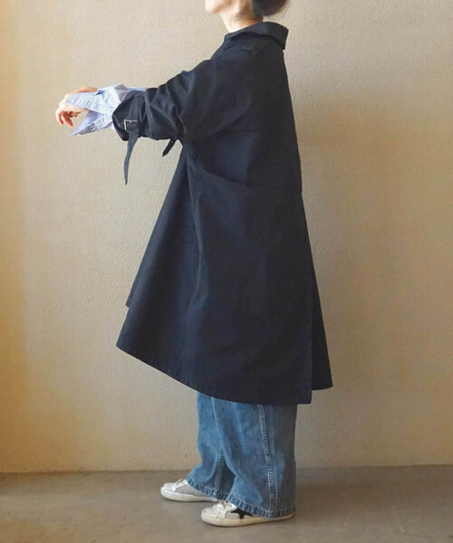 JOURNAL STANDARD LUXE(ジャーナルスタンダード ラックス)の「メモリーウェザービッグトレンチコート(トレンチコート・レディース・ネイビー・FREE)」の5枚目の写真
