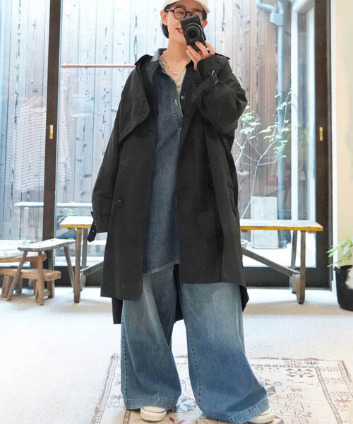 JOURNAL STANDARD LUXE(ジャーナルスタンダード ラックス)の「メモリーウェザービッグトレンチコート(トレンチコート・レディース・ネイビー・FREE)」の10枚目の写真