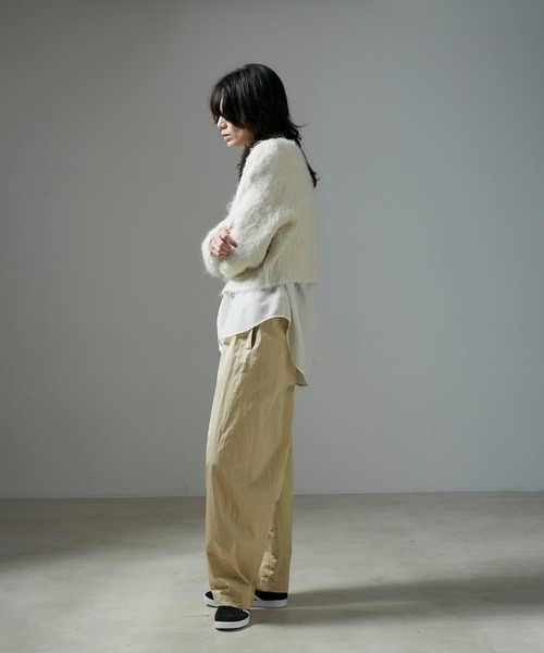 SALON adam et rope'（サロン アダム エ ロペ）の「イージーカービーパンツ（その他パンツ・レディース・ベージュ/ブラック・S/M）」の7枚目の写真