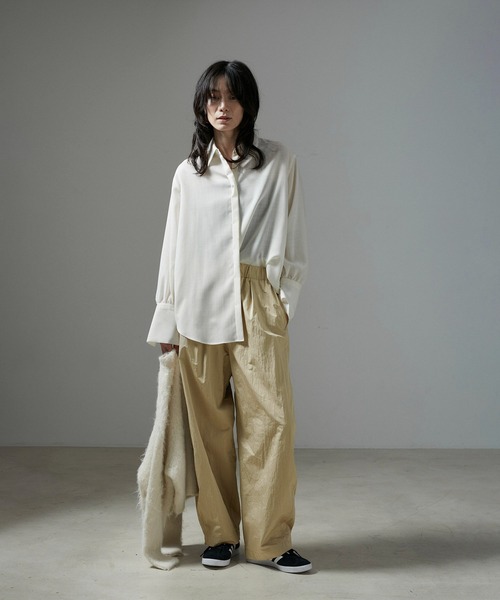 SALON adam et rope'（サロン アダム エ ロペ）の「イージーカービーパンツ（その他パンツ・レディース・ベージュ/ブラック・S/M）」の8枚目の写真