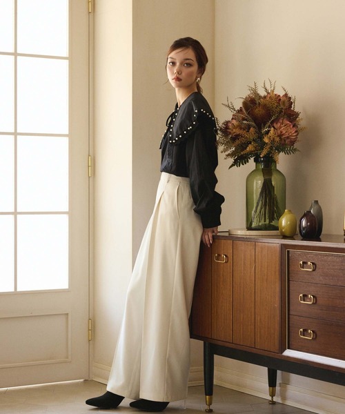 fifth(フィフス)の「ワンタックワイドパンツ(その他パンツ・レディース・チャコールグレー/アイボリー/ブラック/ピンク/ブラウン・S/M/L)」の9枚目の写真