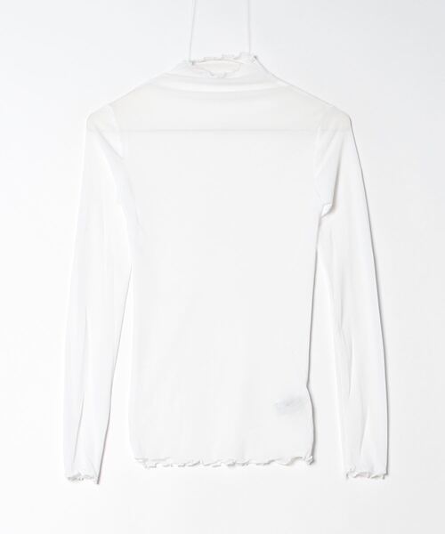 Per sist ence(パーシエンス)の「ハイネックシアーインナートップス(Tシャツ/カットソー・レディース・ホワイト/ブラウン/ブラック/オフホワイト/グレー・FREE)」の7枚目の写真