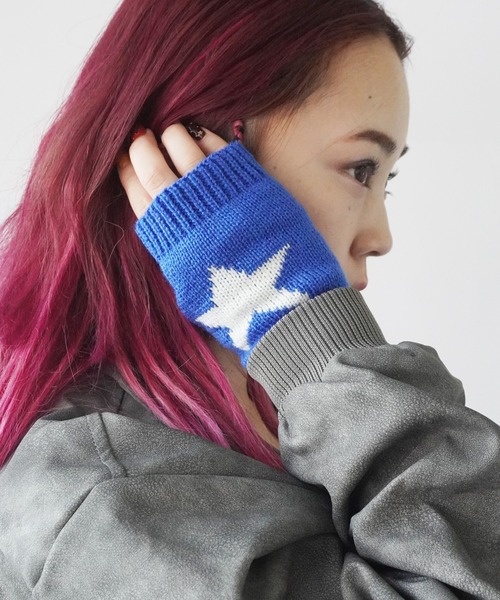 Port（ポート）の「【 SORUTT / ソルト 】 Y2K ヒップホップ 星デザイン アームウォーマー / アームカバー #（アームカバー・レディース・ブラック/ピンク/ブラウン/ホワイト/ブルー/ダークブラウン/グレー・FREE）」の6枚目の写真