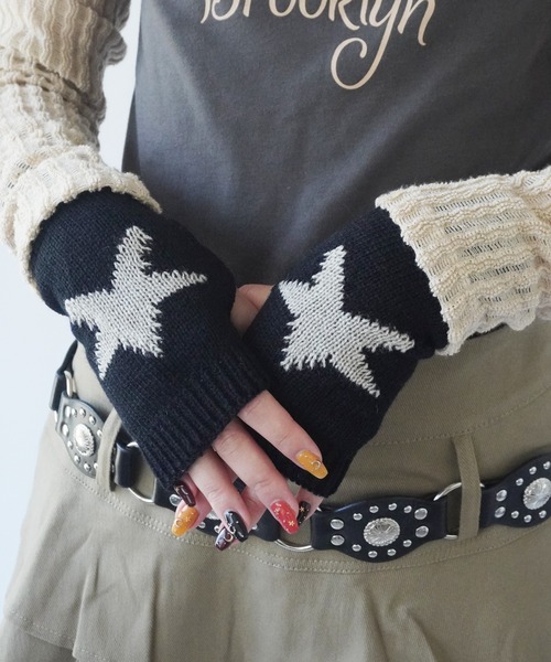 Port（ポート）の「【 SORUTT / ソルト 】 Y2K ヒップホップ 星デザイン アームウォーマー / アームカバー #（アームカバー・レディース・ブラック/ピンク/ブラウン/ホワイト/ブルー/ダークブラウン/グレー・FREE）」の19枚目の写真