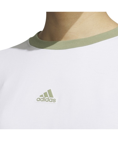 adidas(アディダス)の「アディダス adidas ワーディング ルーズフィット シングルジャージー 長袖Tシャツ(Tシャツ/カットソー・レディース・マスタード/スモークピンク/ホワイト・M/L/S/XL)」の6枚目の写真