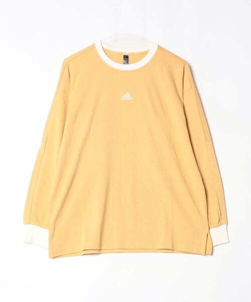 adidas(アディダス)の「アディダス adidas ワーディング ルーズフィット シングルジャージー 長袖Tシャツ(Tシャツ/カットソー・レディース・マスタード/スモークピンク/ホワイト・M/L/S/XL)」の21枚目の写真