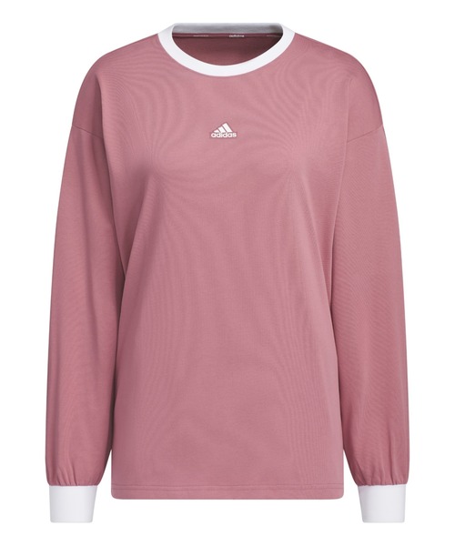 adidas(アディダス)の「アディダス adidas ワーディング ルーズフィット シングルジャージー 長袖Tシャツ(Tシャツ/カットソー・レディース・マスタード/スモークピンク/ホワイト・M/L/S/XL)」の22枚目の写真