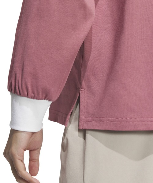 adidas(アディダス)の「アディダス adidas ワーディング ルーズフィット シングルジャージー 長袖Tシャツ(Tシャツ/カットソー・レディース・マスタード/スモークピンク/ホワイト・M/L/S/XL)」の19枚目の写真