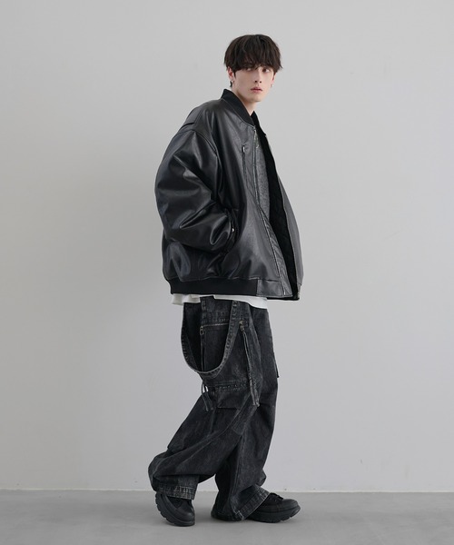 ルーズシルエットメタルジップ ボリュームMA-1ブルゾン（MA-1）｜LILL