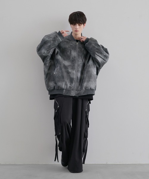 ルーズシルエットメタルジップ ボリュームMA-1ブルゾン（MA-1）｜LILL