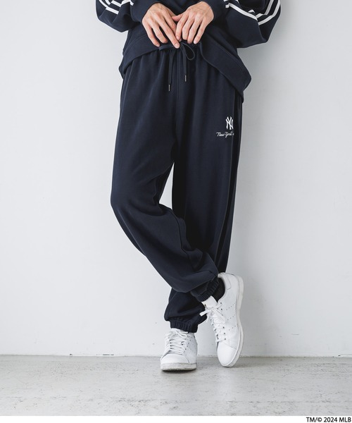 LOWRYS FARM（ローリーズファーム）の「MLBスウェットパンツ 147114（スウェットパンツ・レディース・ネイビー/グレー・LARGE/MEDIUM）」の3枚目の写真