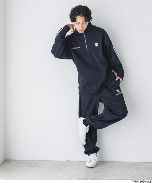 LOWRYS FARM（ローリーズファーム）の「MLBスウェットパンツ 147114（スウェットパンツ・レディース・ネイビー/グレー・LARGE/MEDIUM）」の6枚目の写真