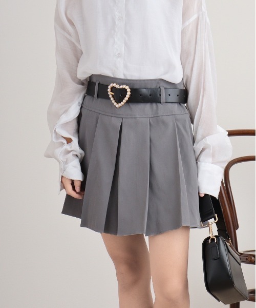 マチャットmachatt ブークレ ミニスカート グレー Wool Cashmere Flare Mini Skirt | Charcoal Grey – MYLAN ONLINE SHOP